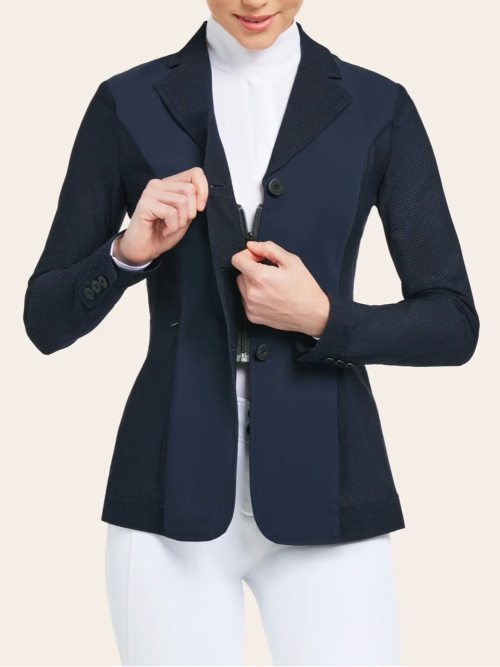 R.J. Classics Harmony Mesh Show Coat - Navy - Picture 4 of 8